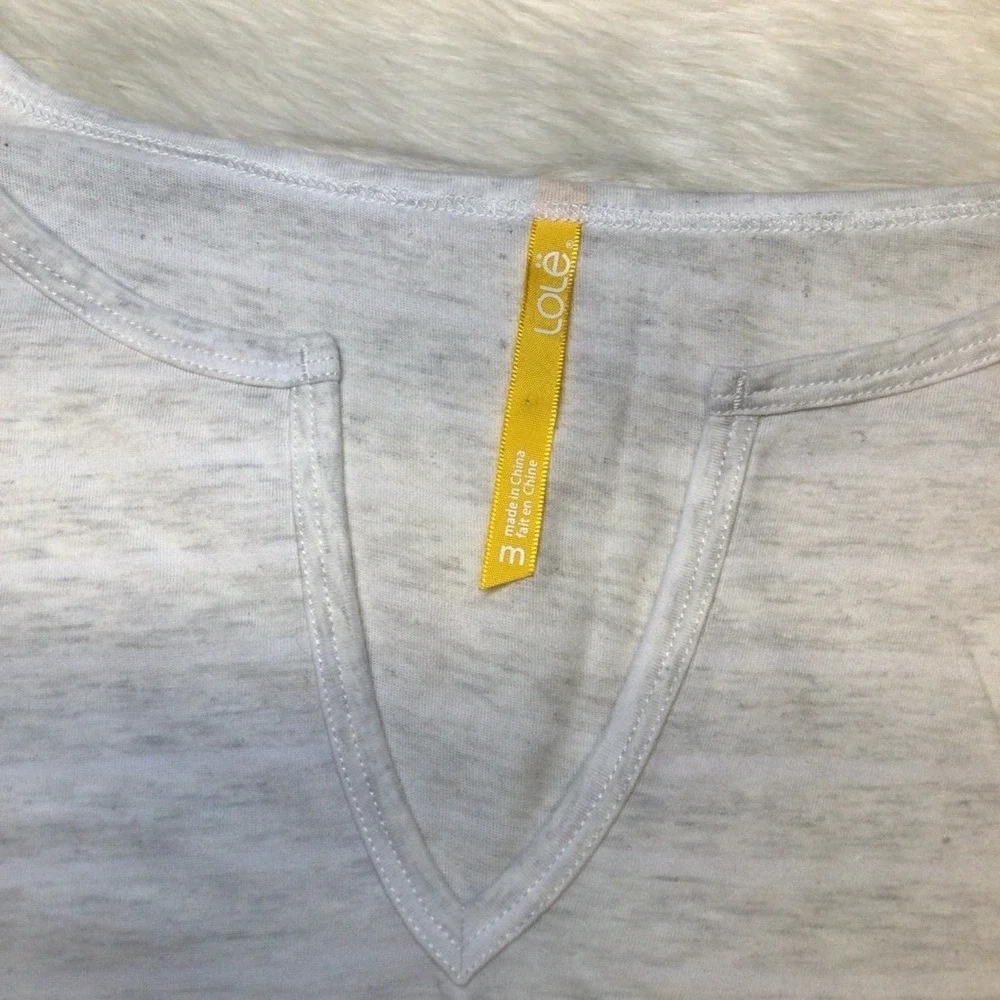 NWOT Lole Womens Swim Cover-Up‎ Dress Med white Stripes Geometric Sheer Sides